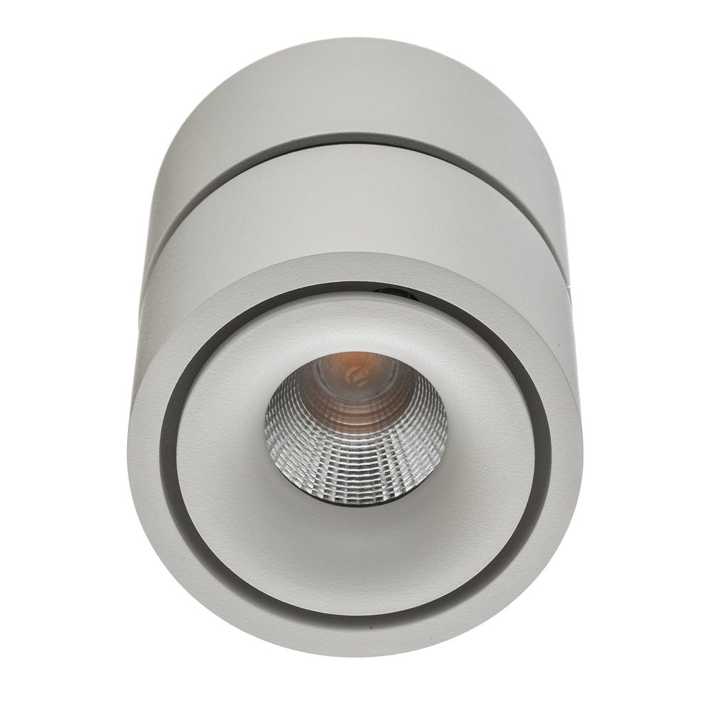 LED takspot Clippo S dimbar hvit aluminium Ø7,5 cm nærbilde av lampehode