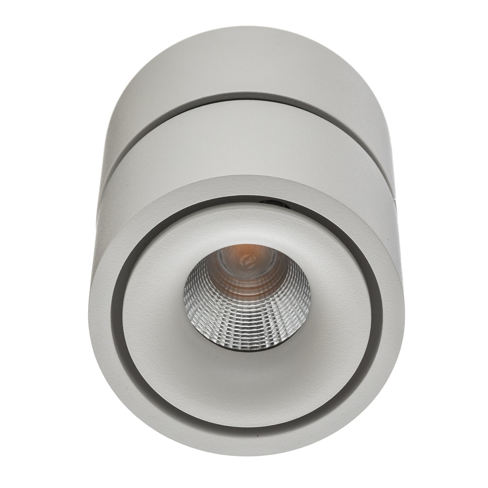 LED takspot Clippo S dimbar hvit aluminium Ø7,5 cm nærbilde av lampehode