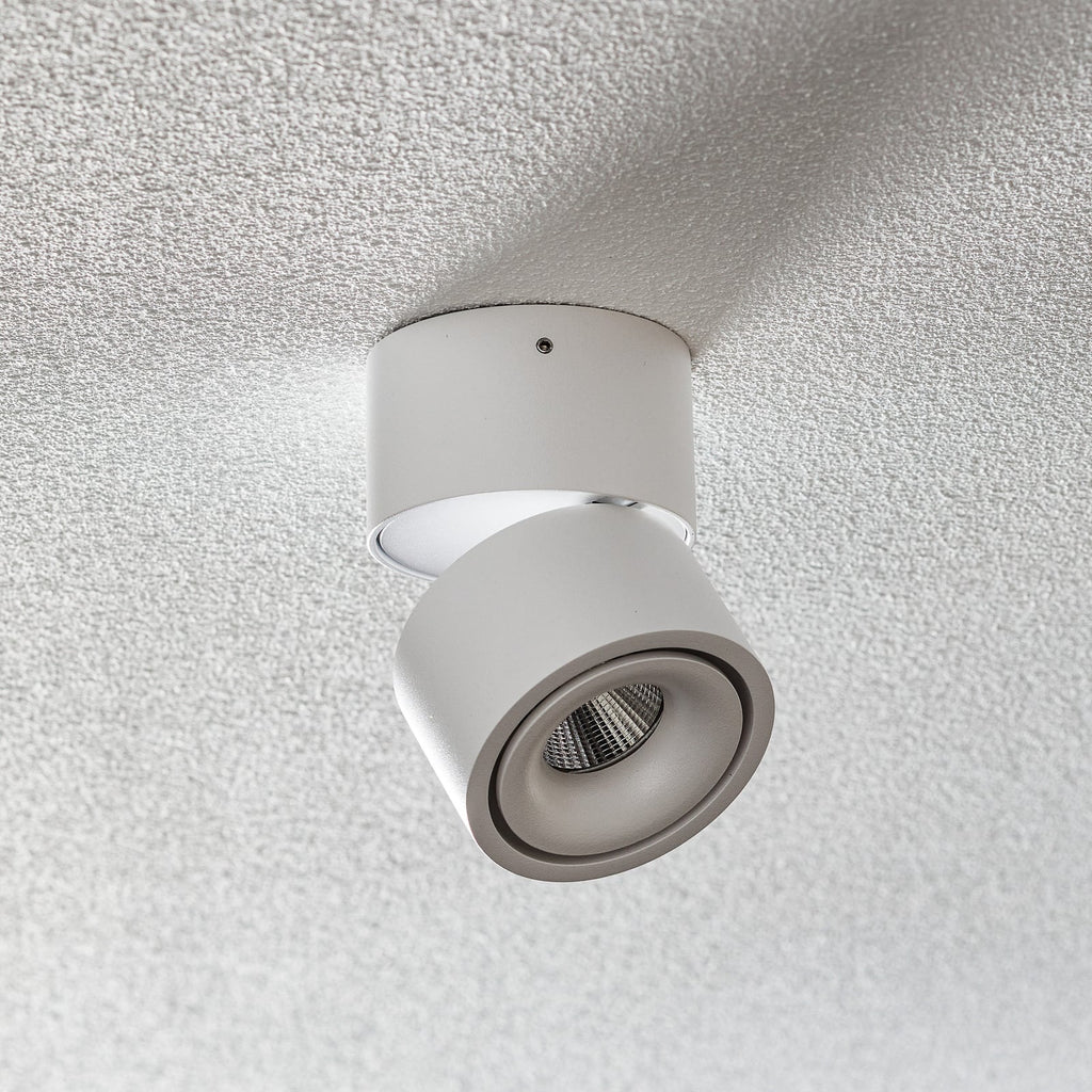 LED takspot Clippo S dimbar hvit aluminium Ø7,5 cm justerbar vinkel