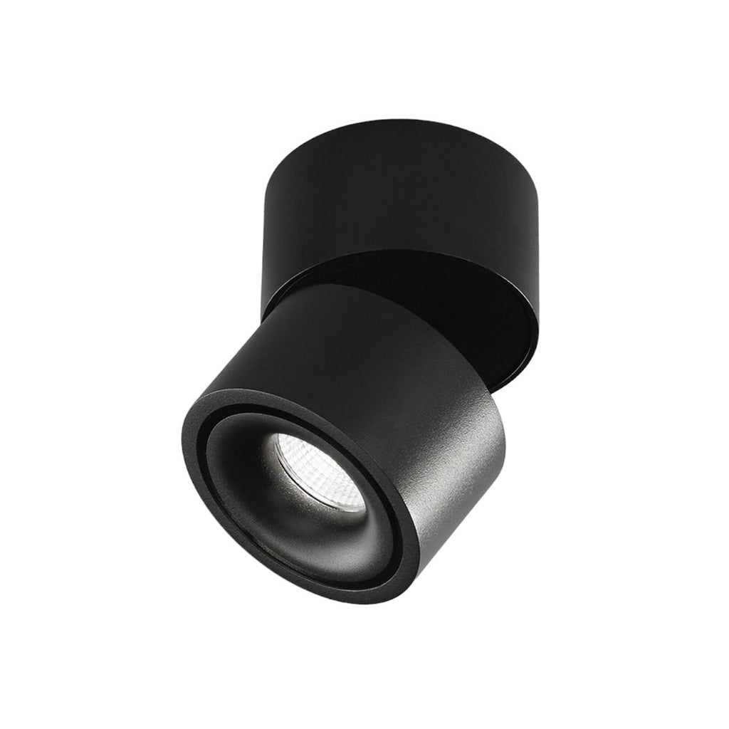 LED takspot Clippo S dimbar svart Ø7,5 cm 9,5W forfra