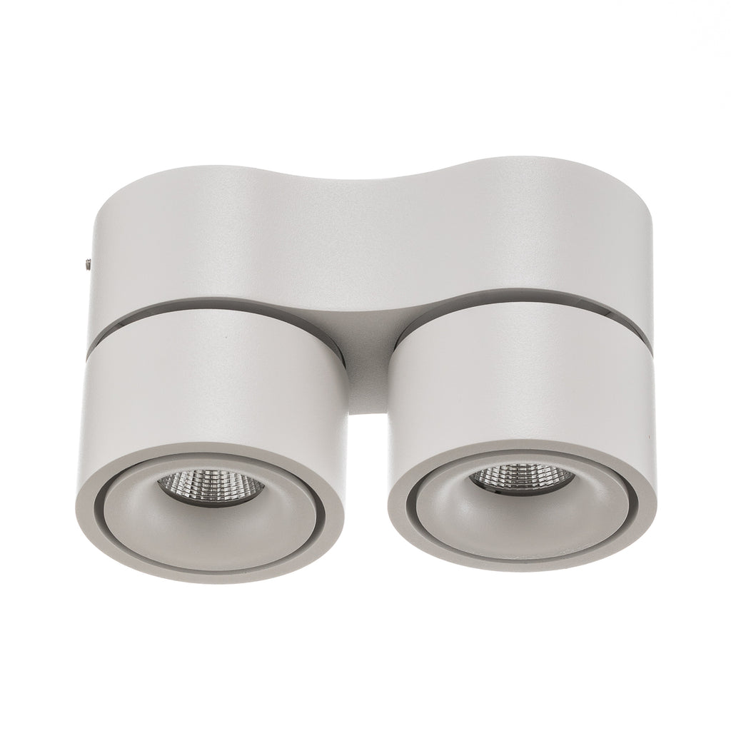 LED takspot Clippo S Duo 2-lys dimbar hvit 3000K montert i tak