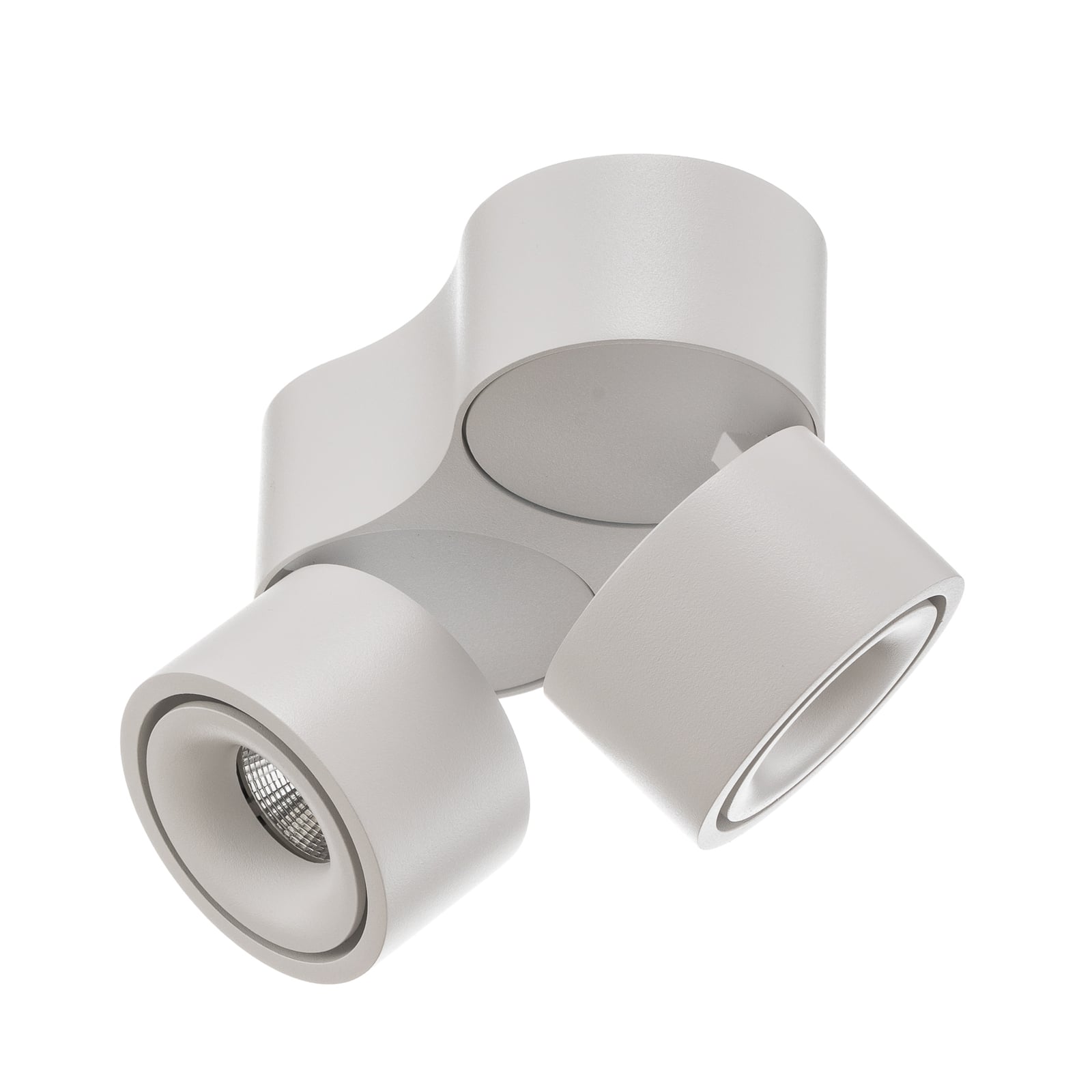 LED takspot Clippo S Duo 2-lys dimbar hvit 3000K nærbilde av lampe