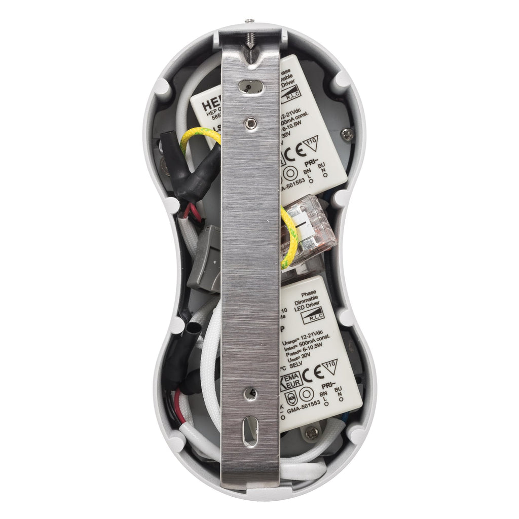 LED takspot Clippo S Duo 2-lys dimbar hvit 3000K produktvinkel