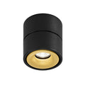 LED takspot Clippo svingbar svart-gull Ø10 cm 14W forfra