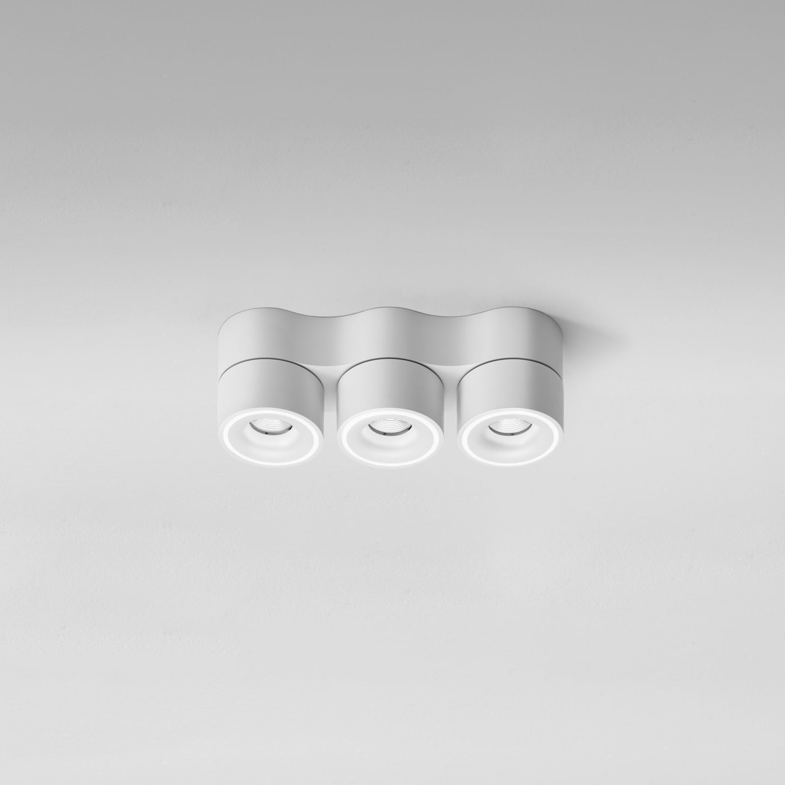 LED takspot Clippo Trio 3-lys dimbar hvit justerbare spotter