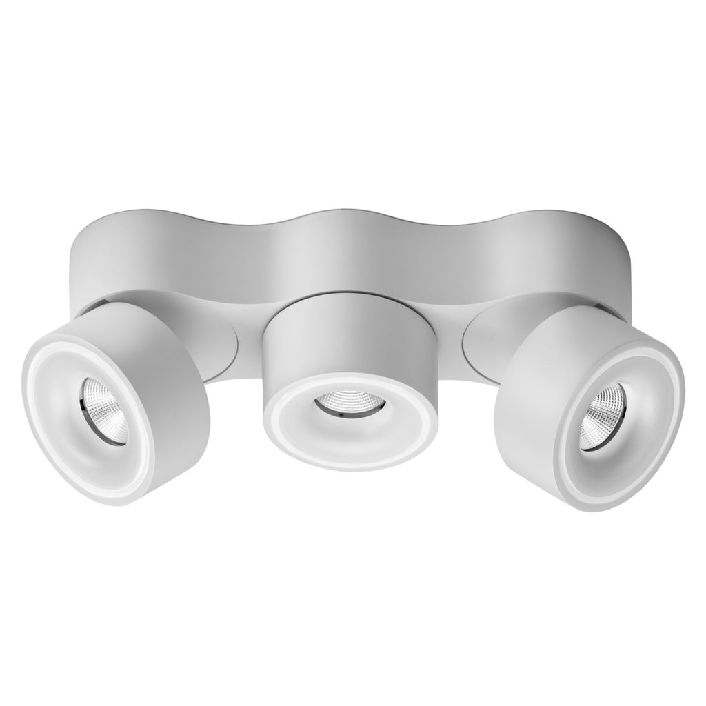LED takspot Clippo Trio 3-lys dimbar hvit bakside
