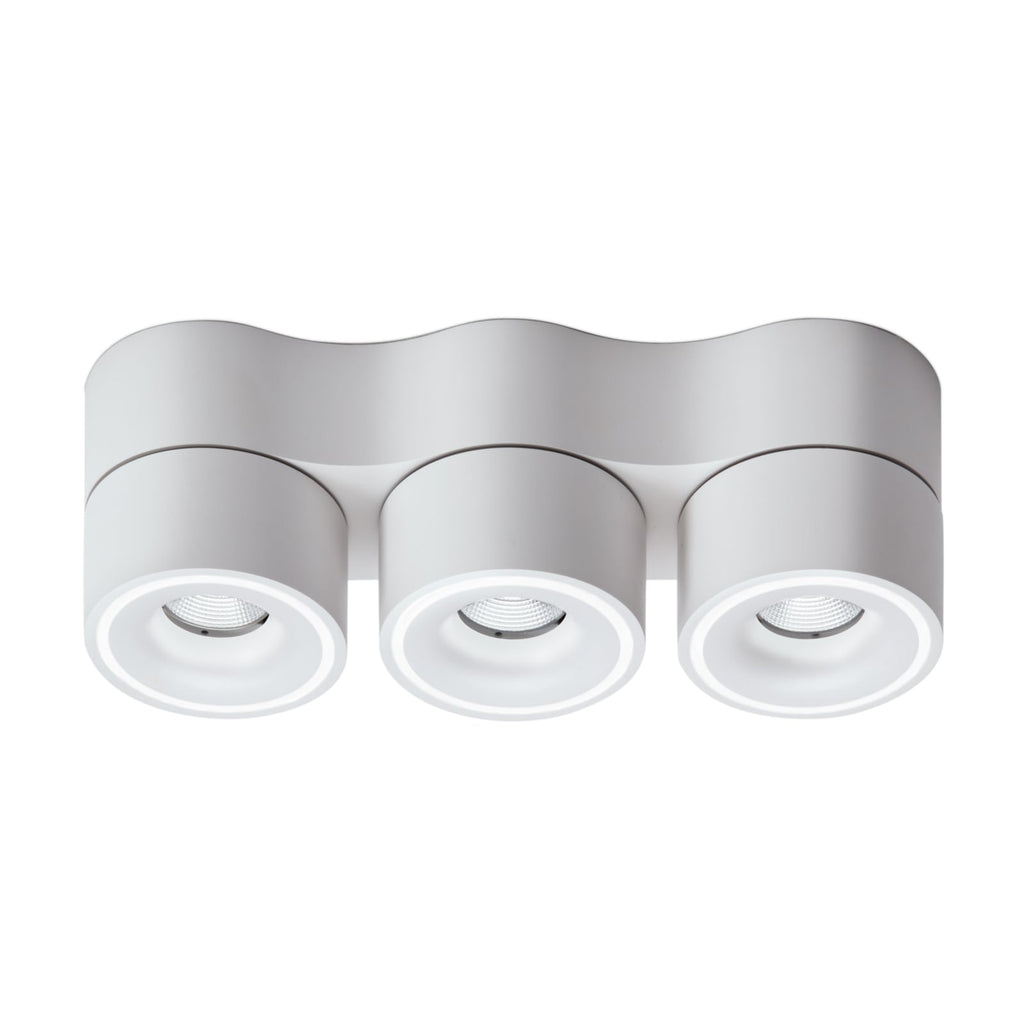LED takspot Clippo Trio 3-lys dimbar hvit montert i tak