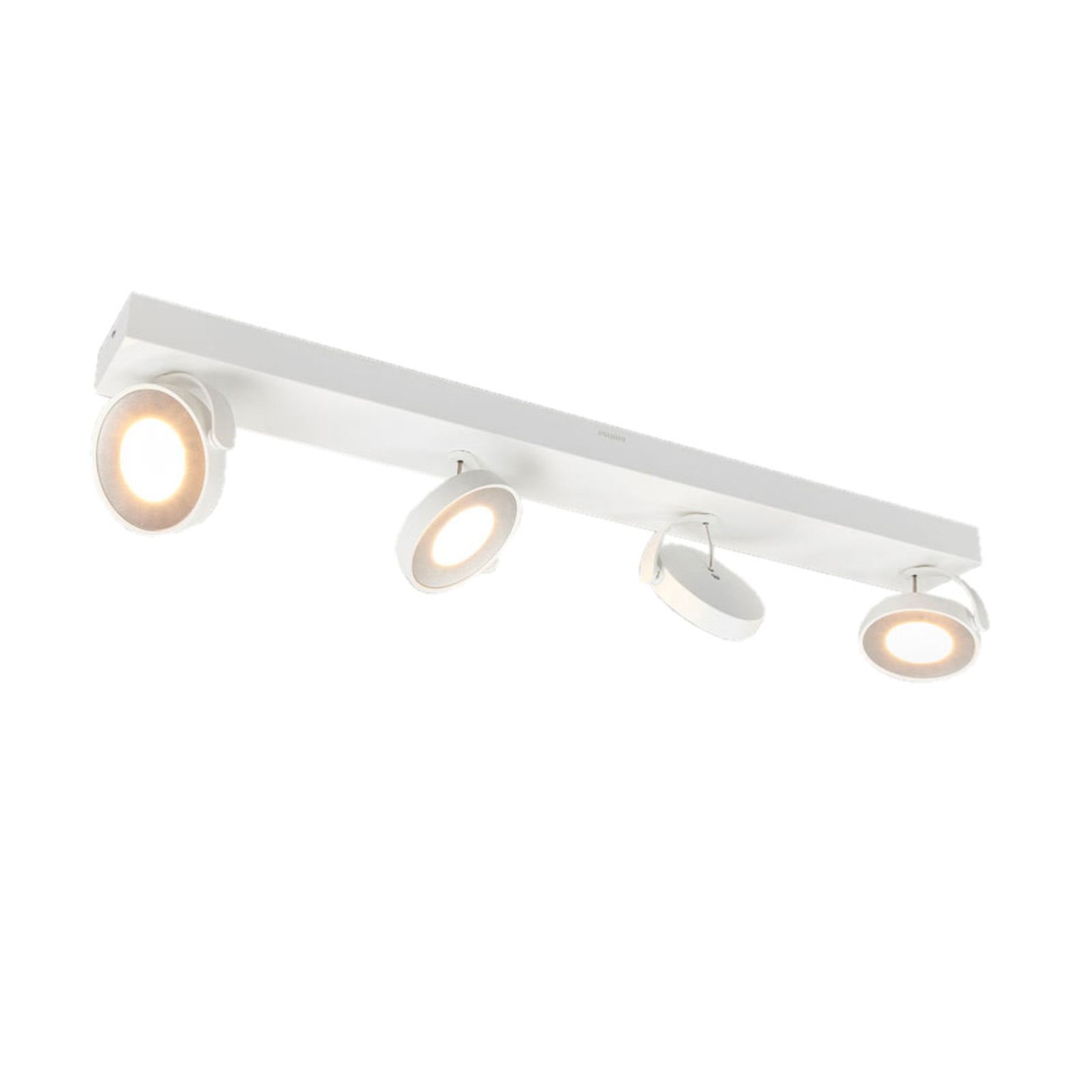 LED takspot Clockwork 4-lys hvit 16W varmhvit dimbar Philips bakside