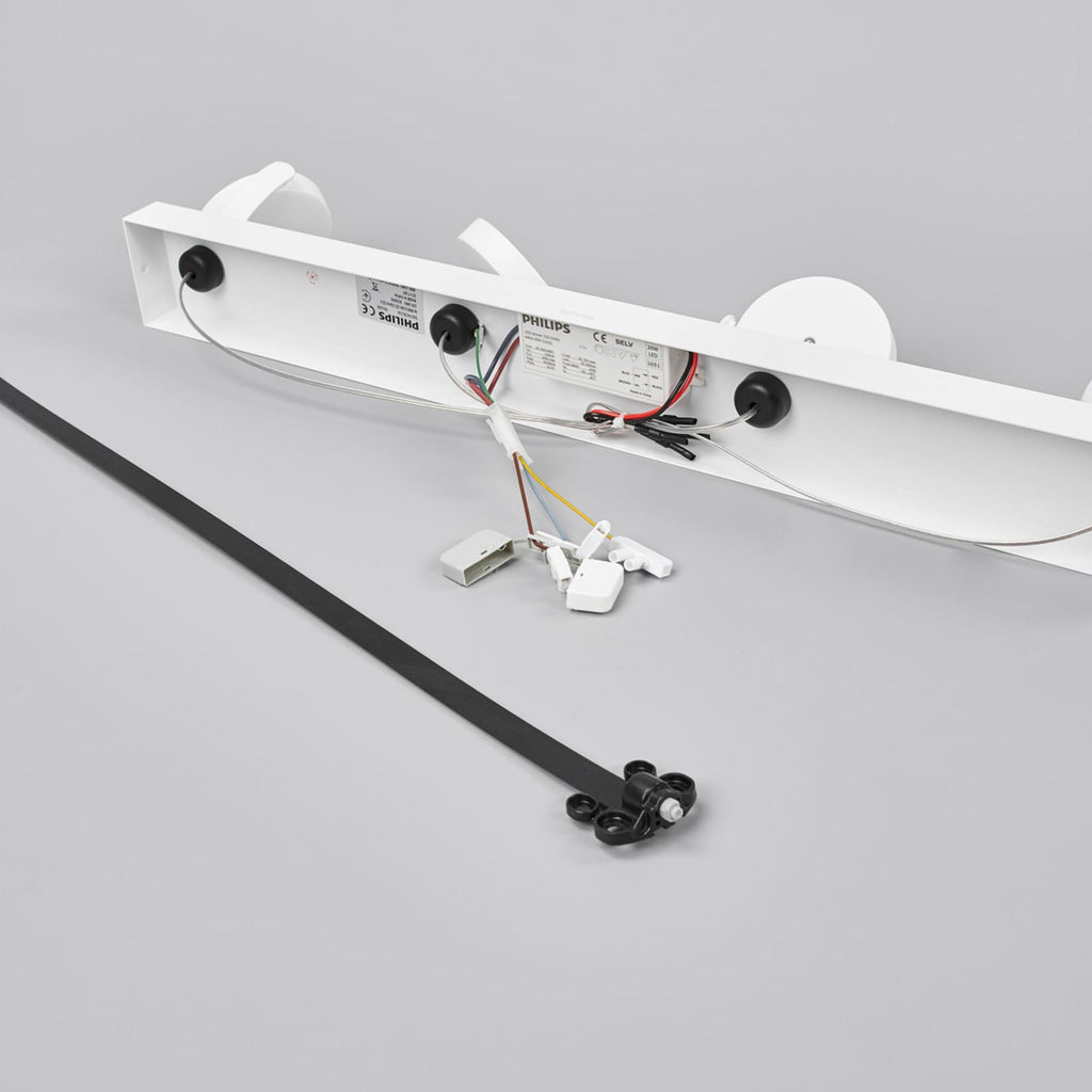 Oversikt av LED takspot Clockwork 4-lys hvit 16W varmhvit dimbar Philips