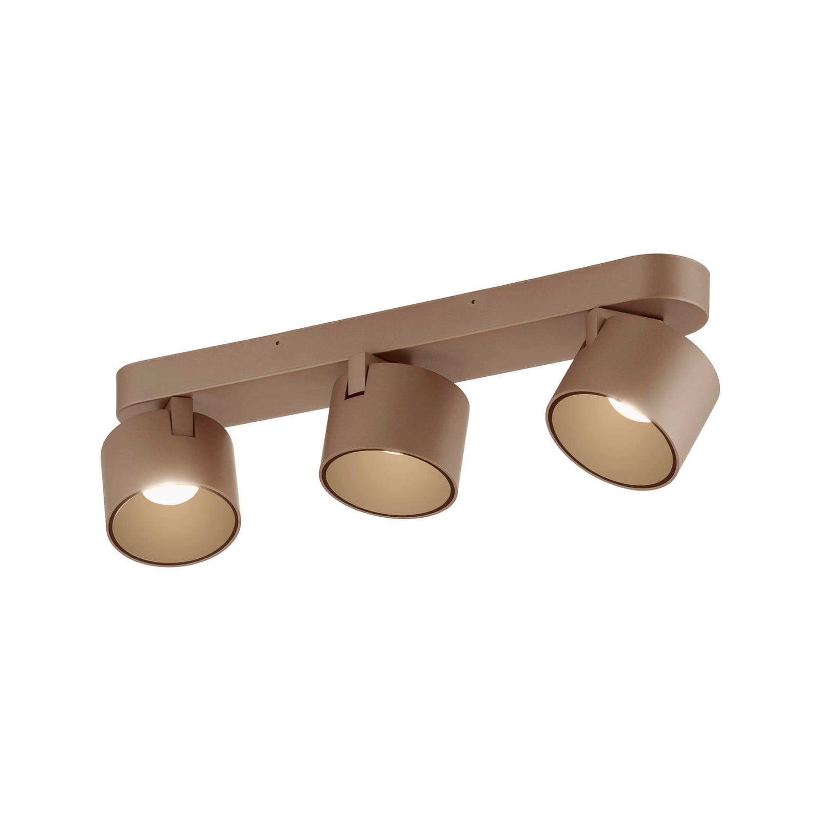 LED takspot Cup 3-lys dimbar bronsefarget 56 cm forfra