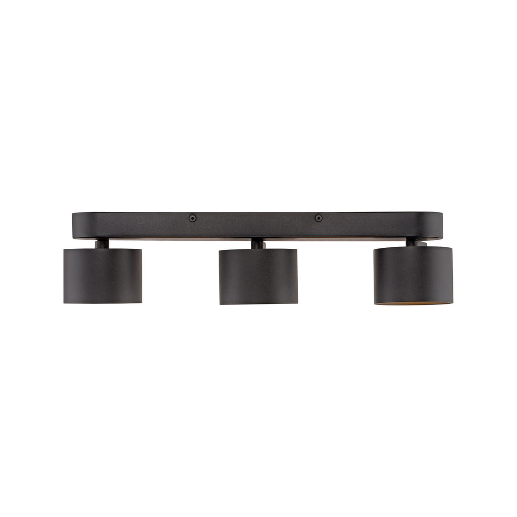 Sidebilde av LED takspot Cup 3-lys dimbar svart metall 56 cm