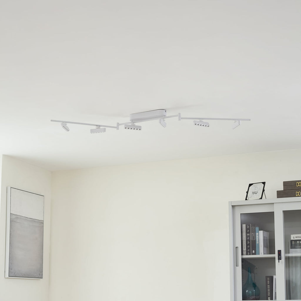 Detalj av LED takspot Eldrin 6-lys dimbar hvit 152 cm