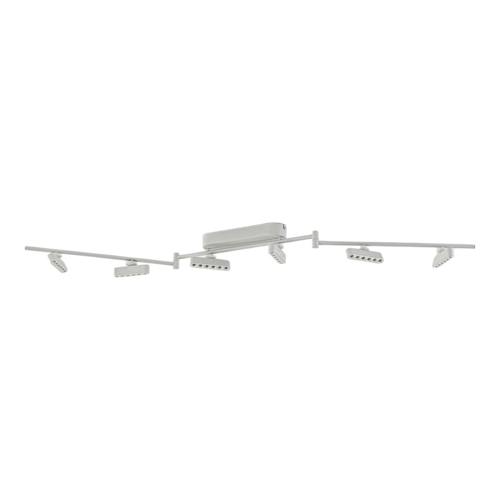 LED takspot Eldrin 6-lys dimbar hvit 152 cm lysstyrke