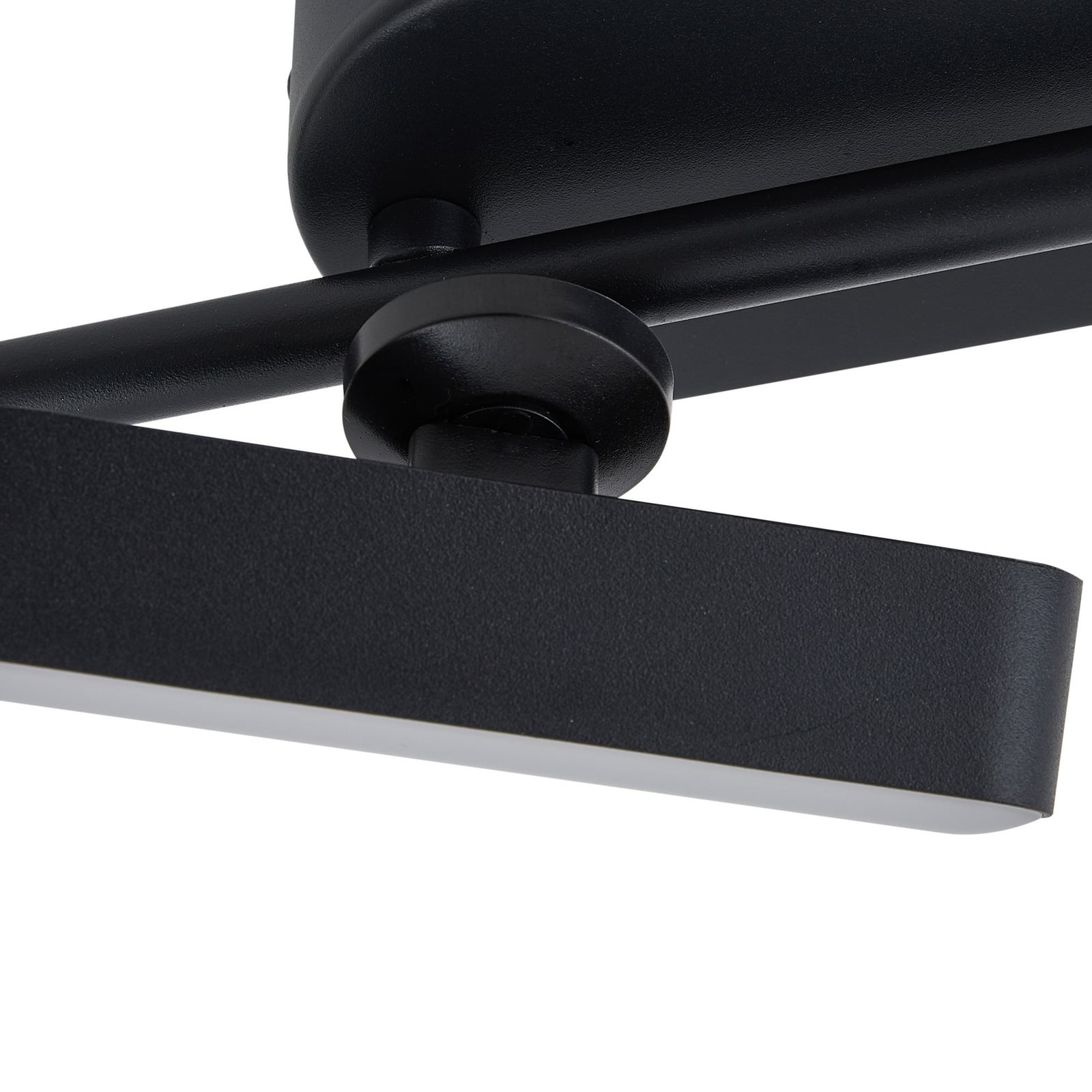 LED takspot Eldrin 6-lys svart dimbar 152 cm med dimmerfunksjon