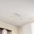 LED takspot Eldrin 6-lys svingbar hvit matt forfra