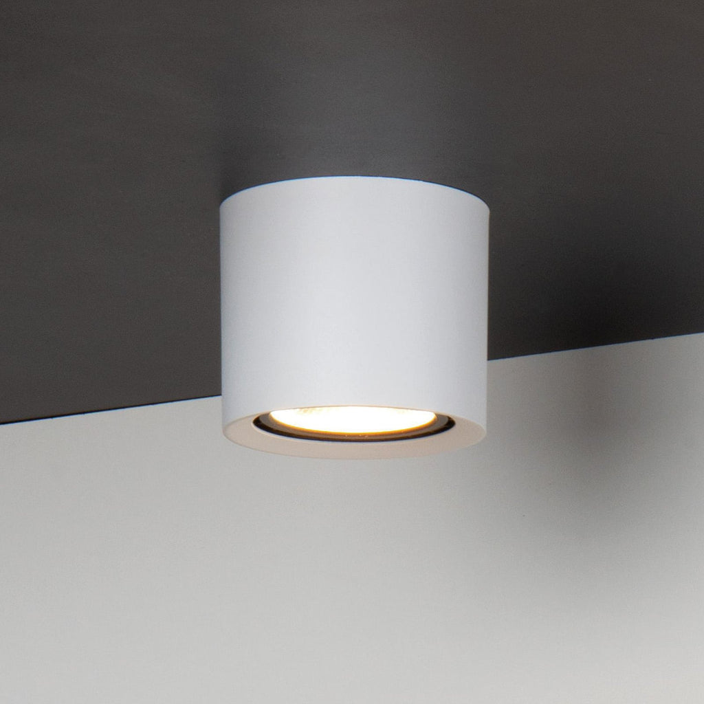 LED takspot Fedler dim-to-warm aluminium Ø12 cm 12W hvit forfra