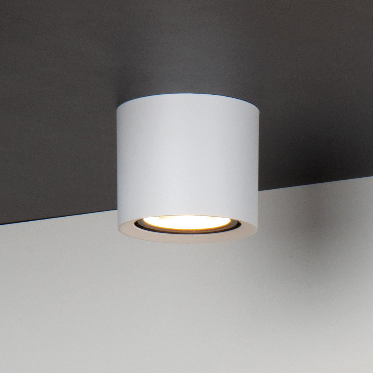 LED takspot Fedler dim-to-warm aluminium Ø12 cm 12W hvit forfra