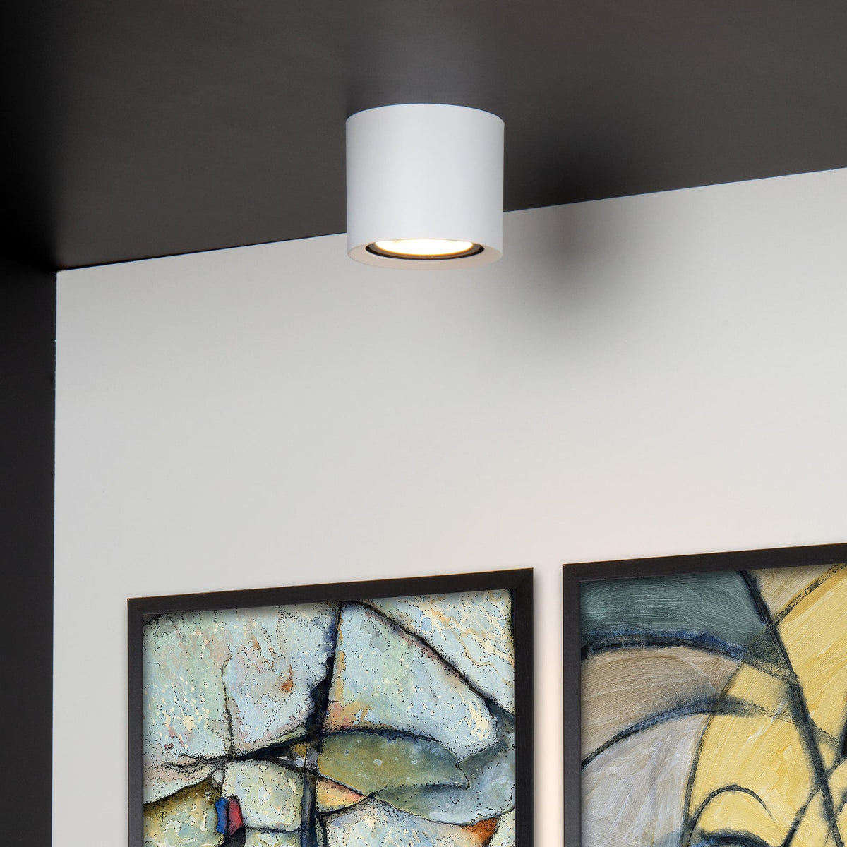 LED takspot Fedler dim-to-warm aluminium Ø12 cm 12W hvit bakside