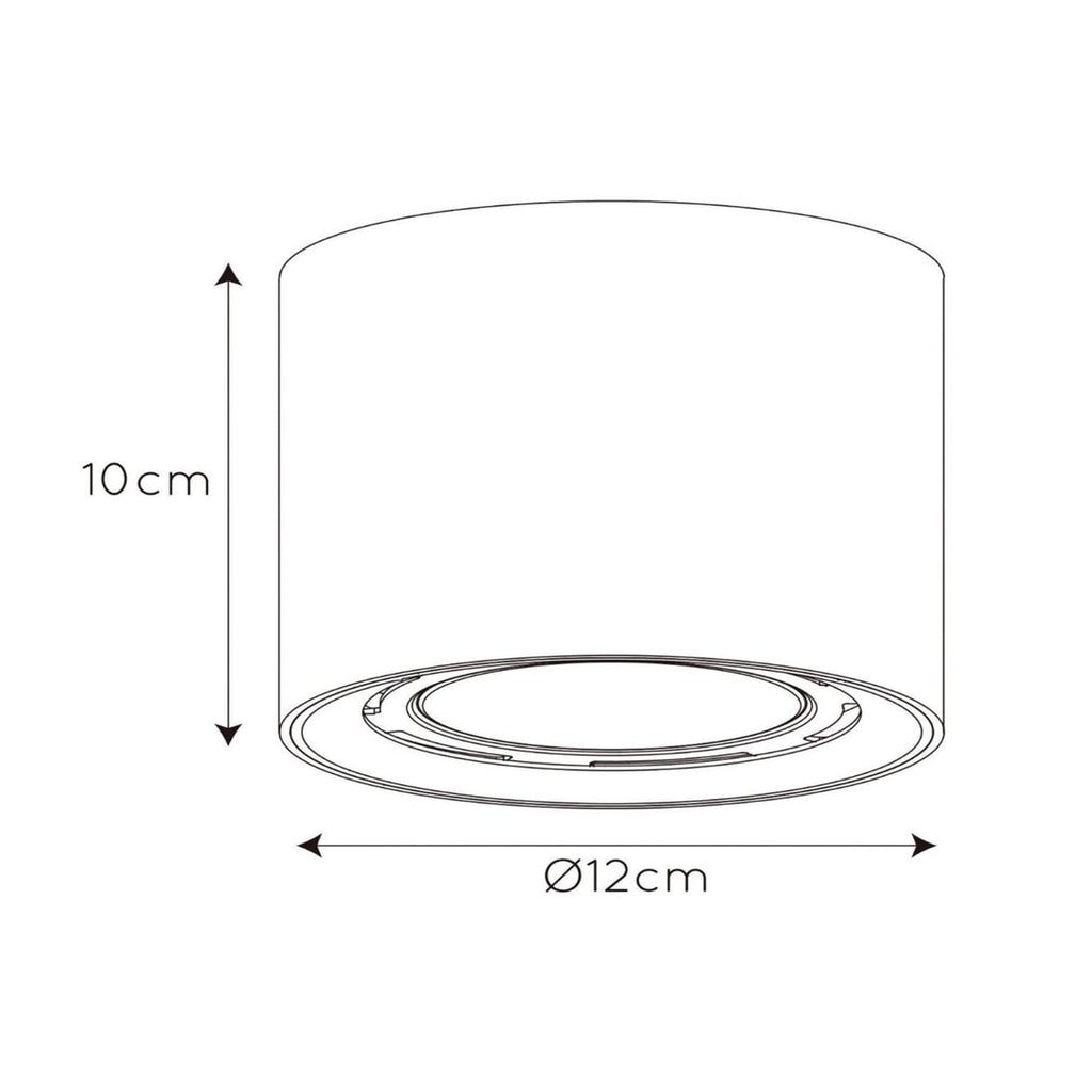 LED takspot Fedler dim-to-warm aluminium Ø12 cm 12W hvit detalj