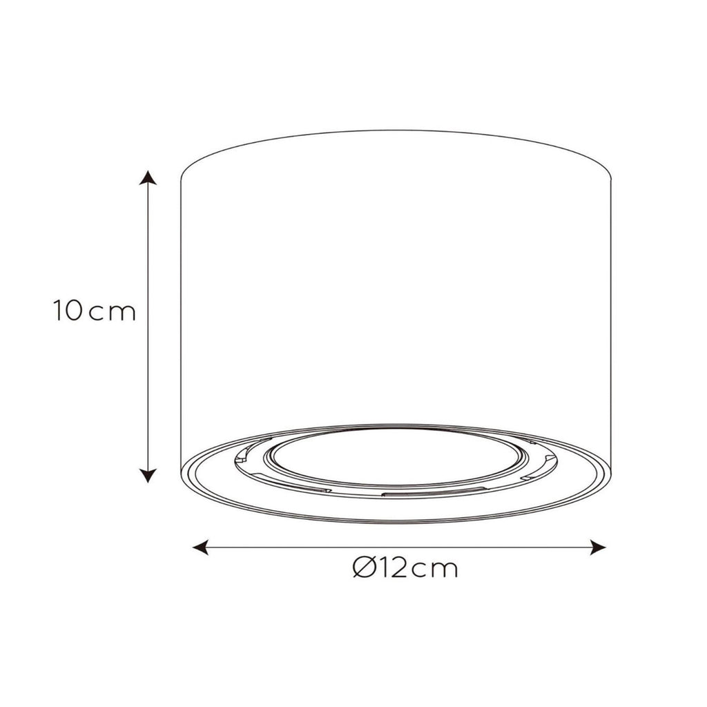 LED takspot Fedler dim-to-warm aluminium Ø12 cm 12W hvit detalj
