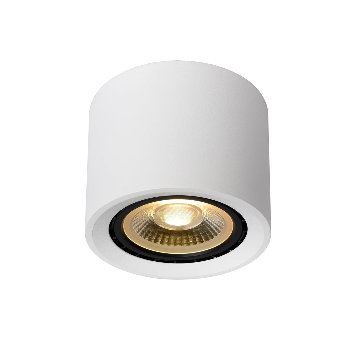 LED takspot Fedler dim-to-warm aluminium Ø12 cm 12W hvit montert i tak