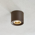 LED takspot Fedler dim-to-warm svart Ø12 cm GU10 - forfra