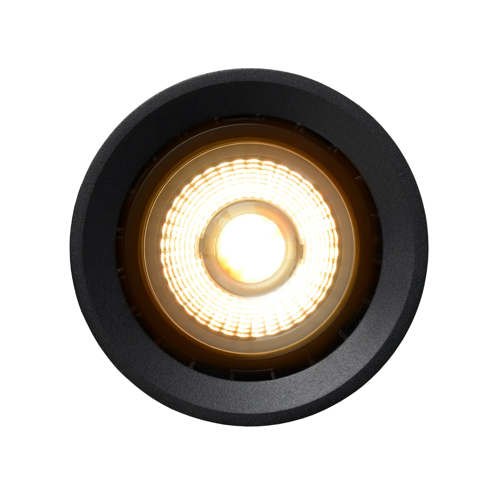 LED takspot Fedler dim-to-warm svart Ø12 cm GU10 - utsnitt av dimmerfunksjon