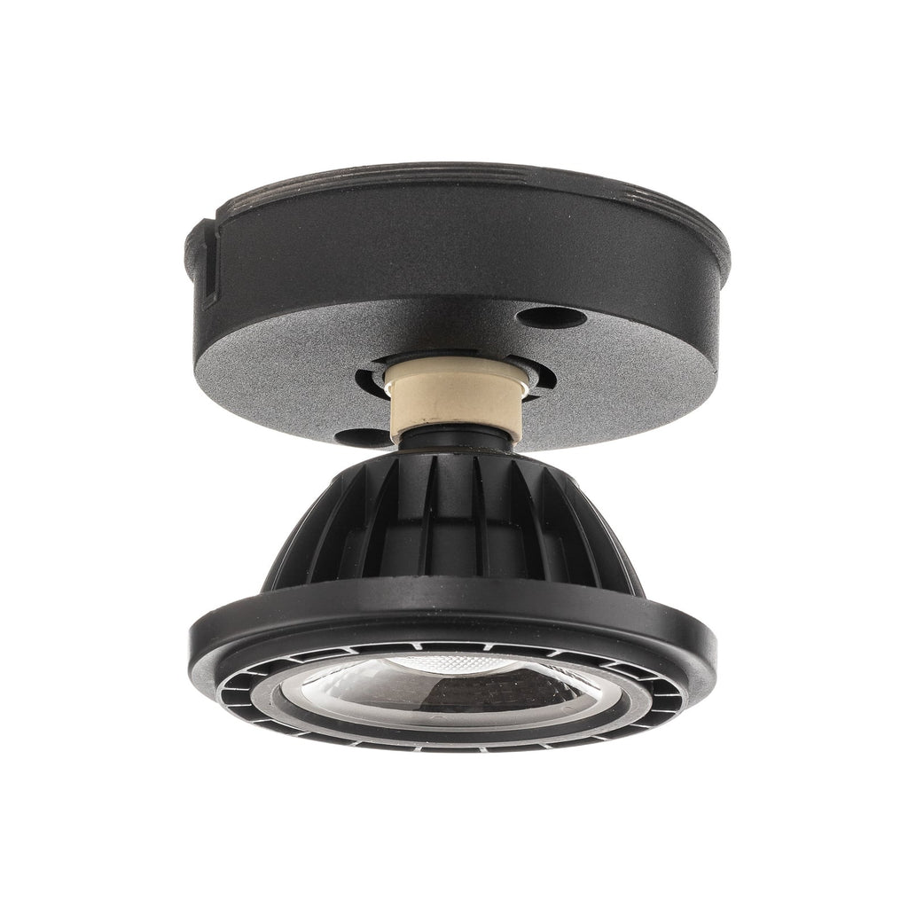 LED takspot Fedler dim-to-warm svart Ø12 cm GU10 - visning av lysvinkel