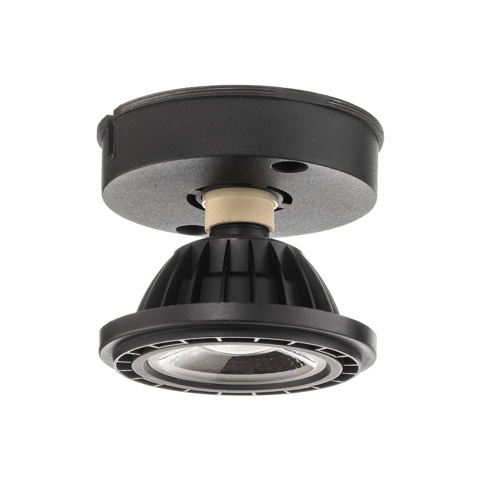 LED takspot Fedler dim-to-warm svart Ø12 cm GU10 - visning av lysvinkel