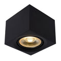 LED takspot Fedler firkantet dim-to-warm 12W svart forfra