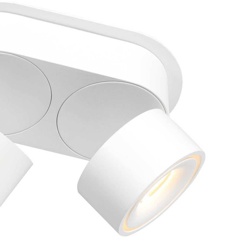 LED takspot Fez 2-lys hvit dimbar svingbar 2700K detalj