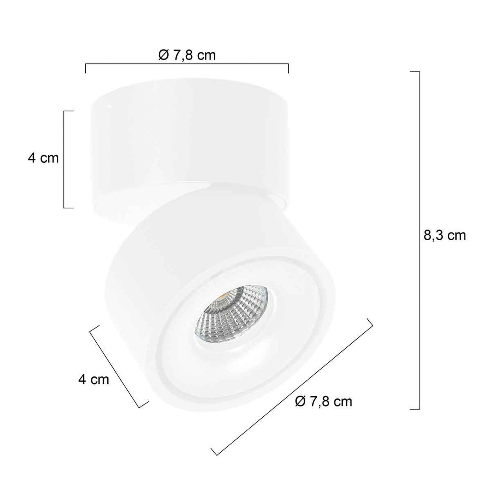 LED takspot Fez svingbar hvit metall 8W dimbar - Steinhauer bakside