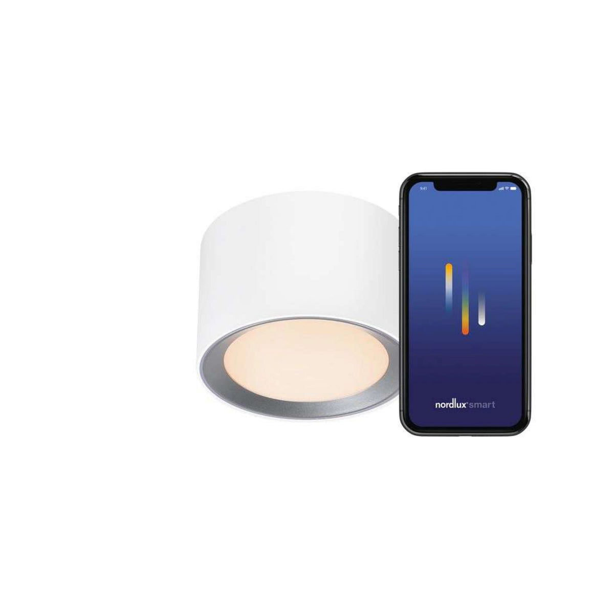 LED takspot Landon Smart dimbar hvit Ø12,5 cm nærbilde