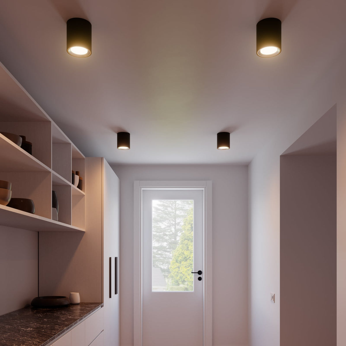 LED takspot Landon Smart dimbar svart nærbilde av detalj