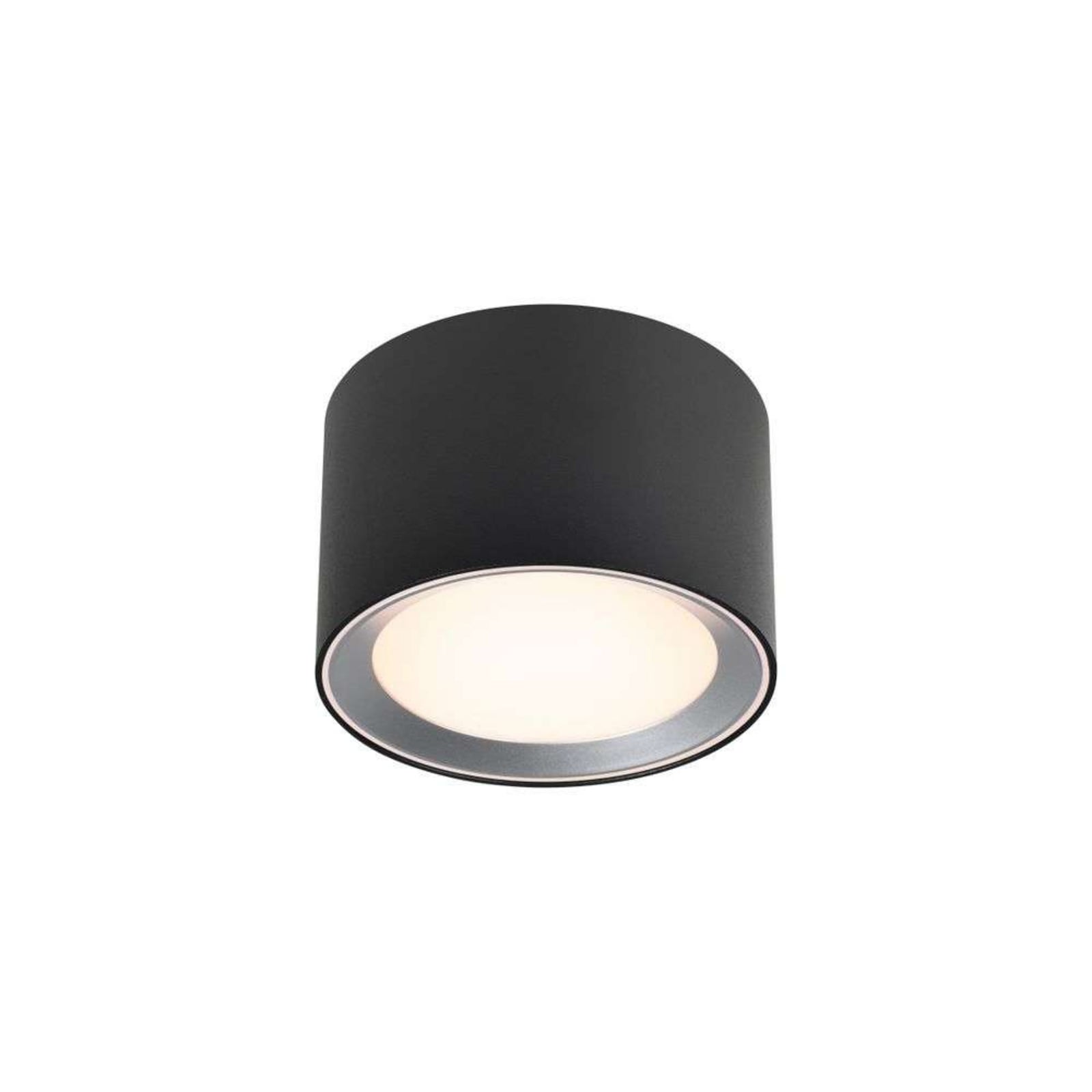 LED takspot Landon Smart dimbar svart Ø12,5 cm forfra