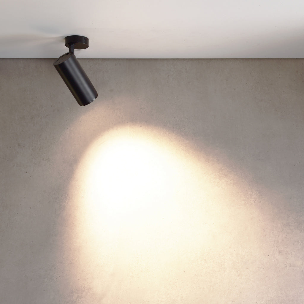 LED takspot Lucea svart justerbar 30W dimbar CCT montert