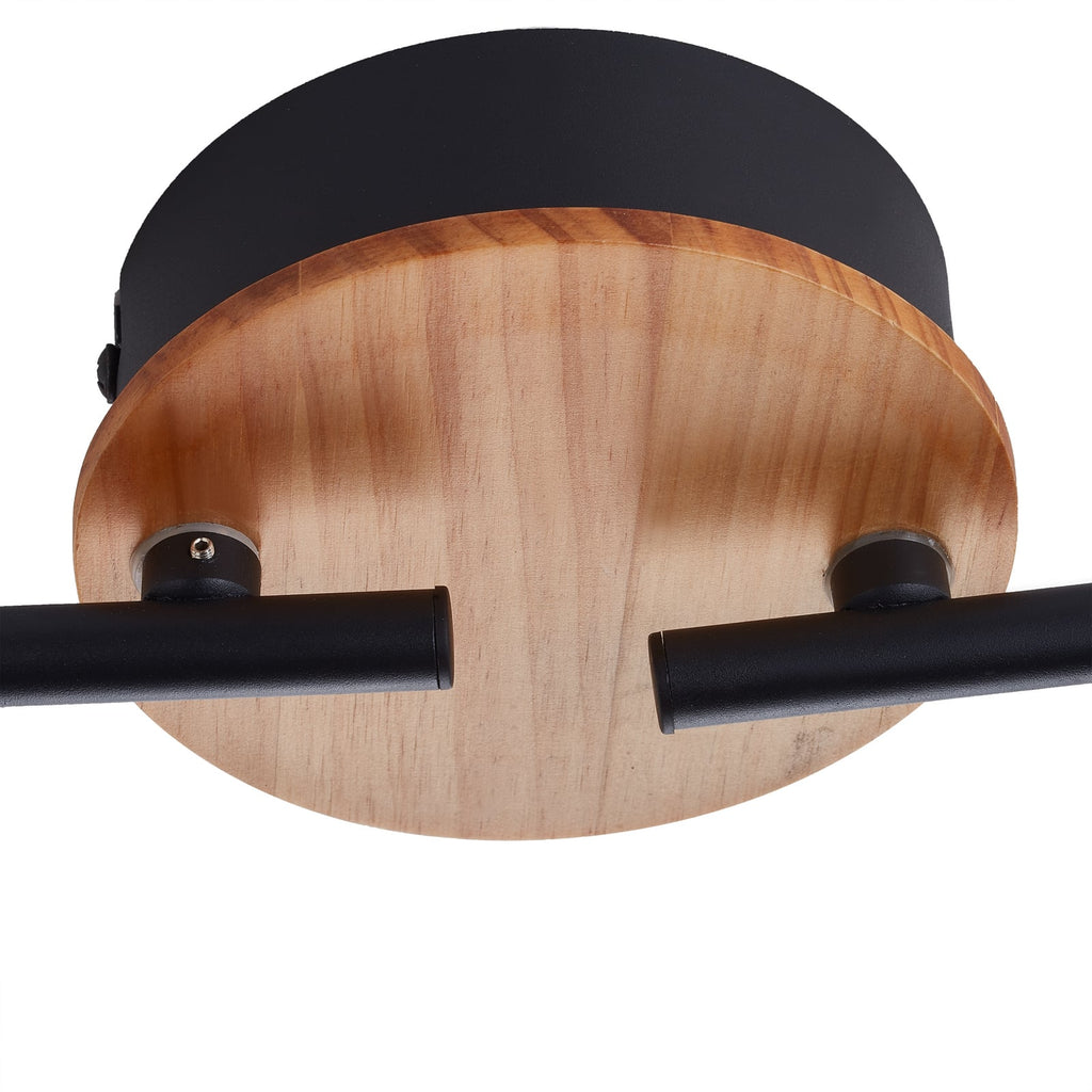 LED takspot Manel 4-lys dimbar tre svart side