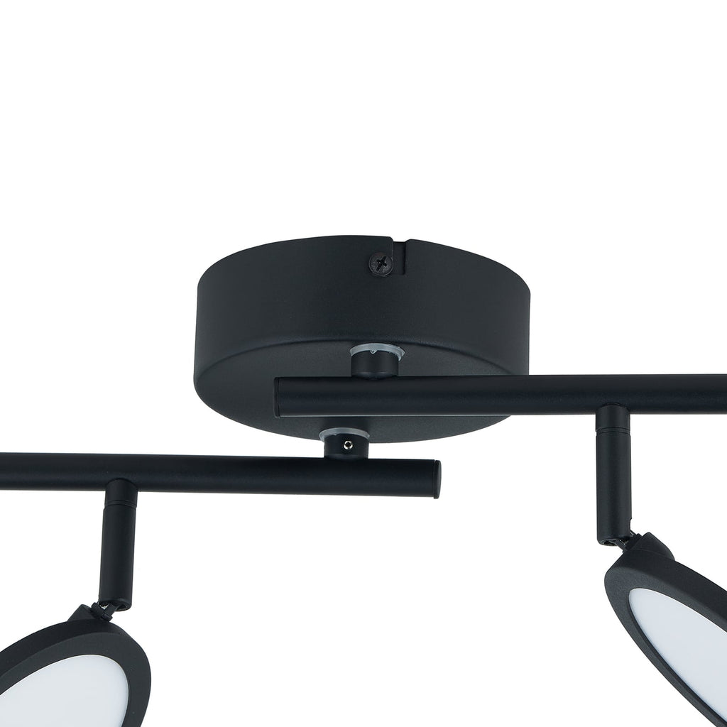 LED takspot Manel 4-lys svart dimbar designdetalj