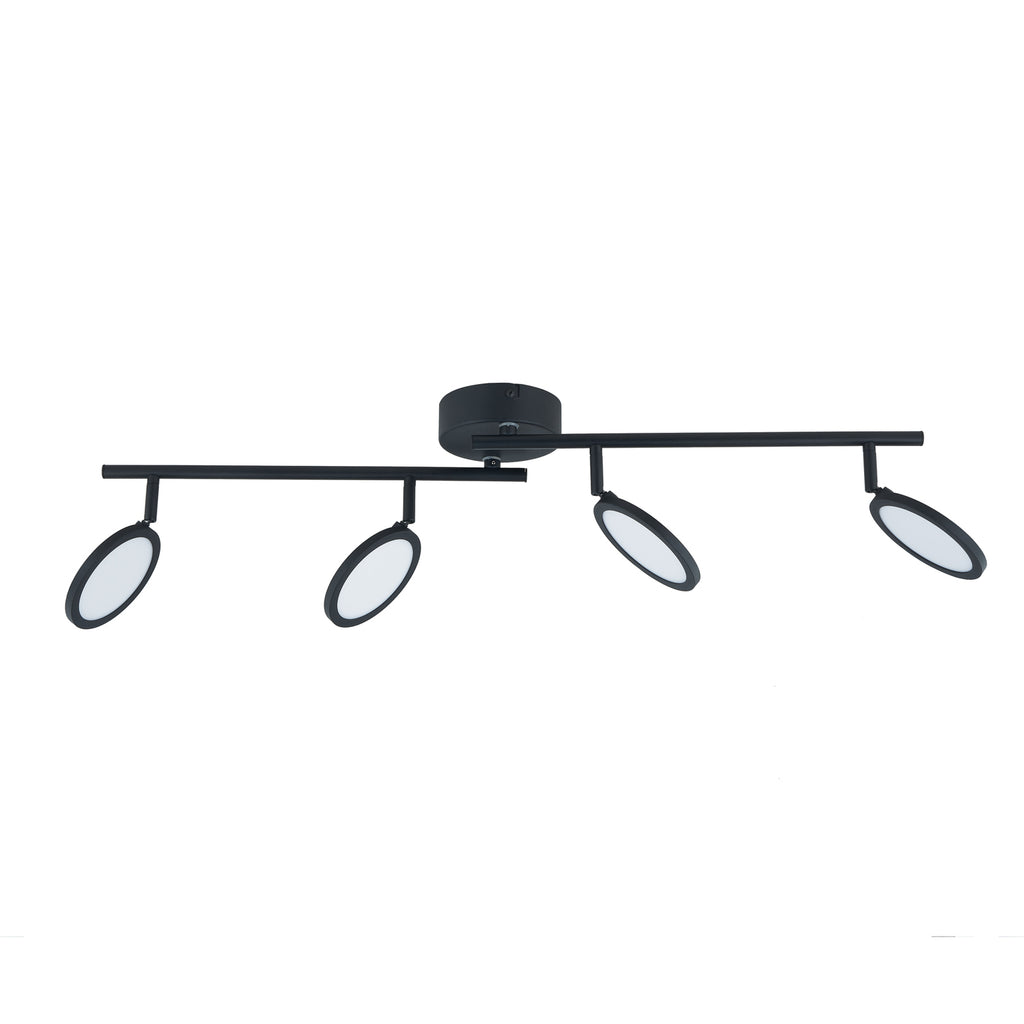Detalj av LED takspot Manel 4-lys svart dimbar