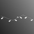 LED takspot Max 6-lys justerbar 193 cm GU10 stål forfra