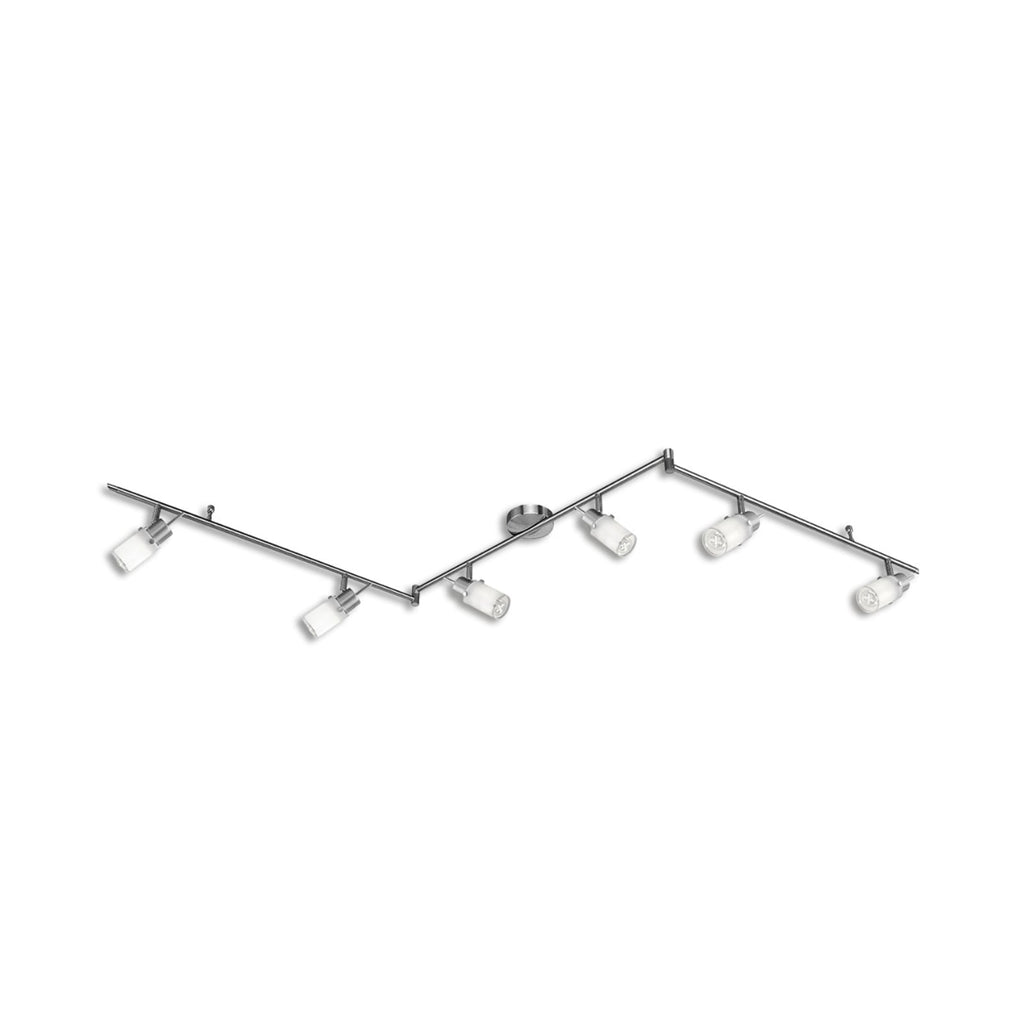LED takspot Max 6-lys justerbar 193 cm GU10 stål detalj