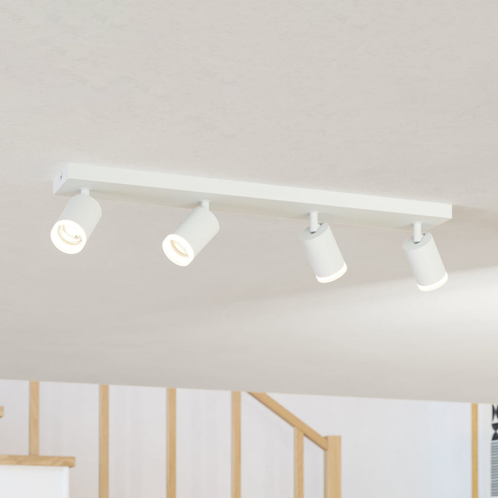 LED takspot Melitello-Z 4-lys hvit CCT dimbar 68 cm forfra