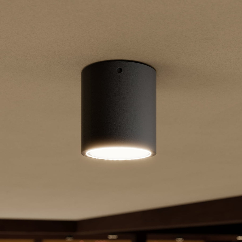 LED takspot Meret rund antrasitt Ø9 cm IP54 forfra