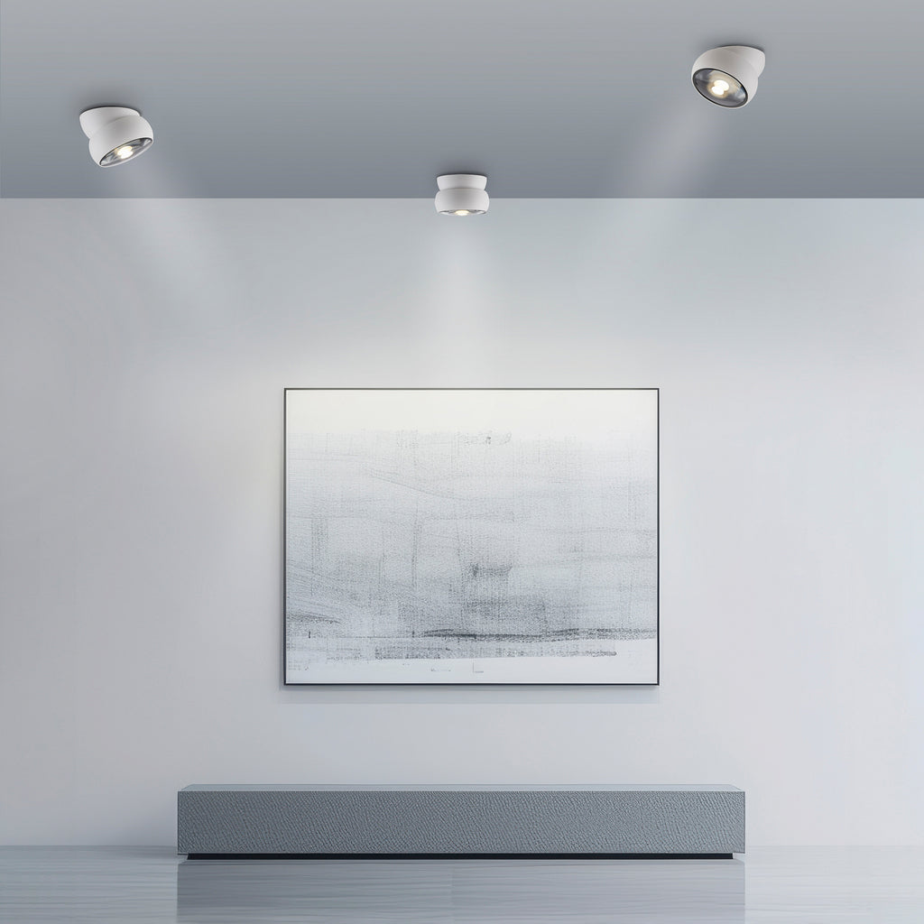 LED takspot Move hvit dimbar svingbar Ø12 cm 12W bakside