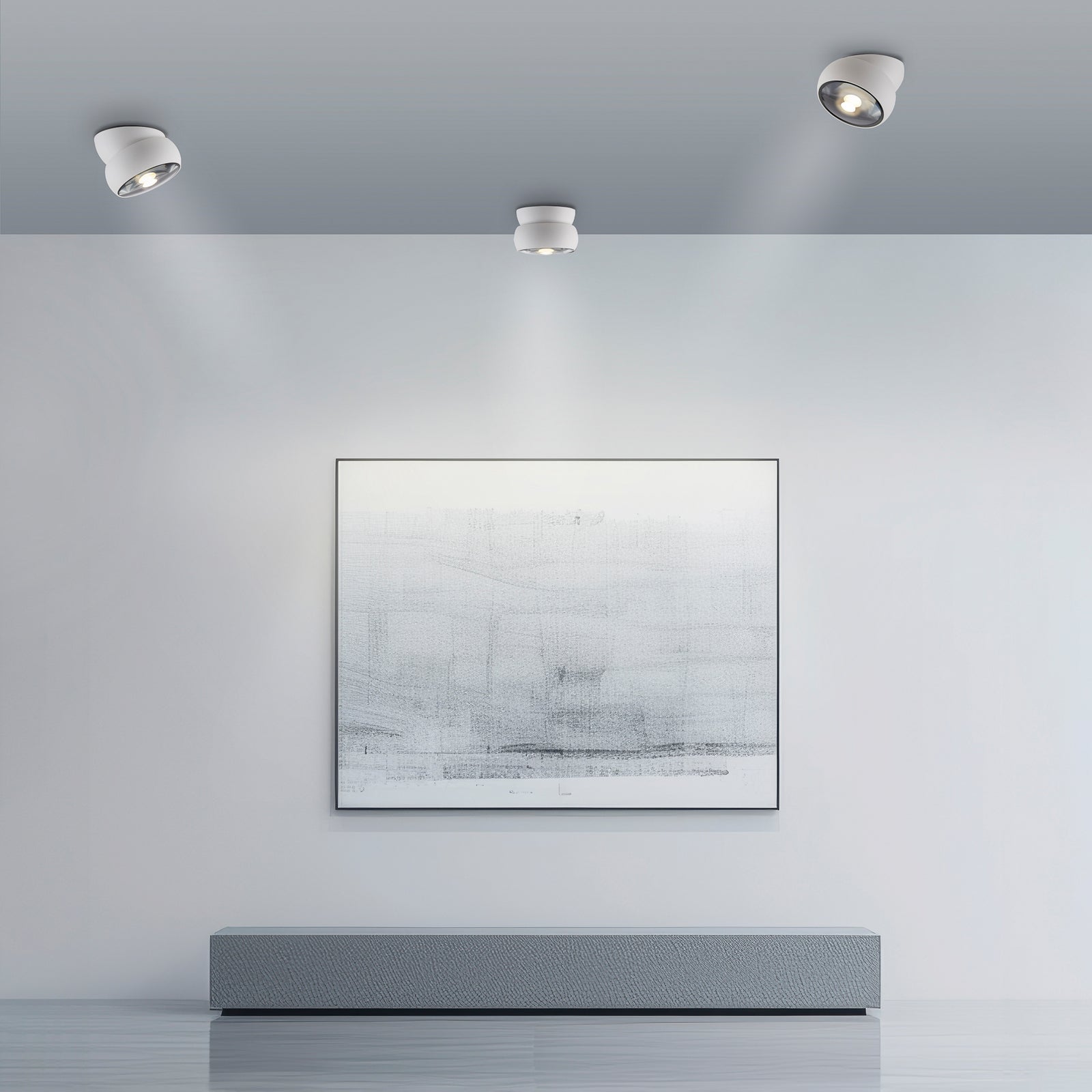 LED takspot Move hvit dimbar svingbar Ø12 cm 12W bakside