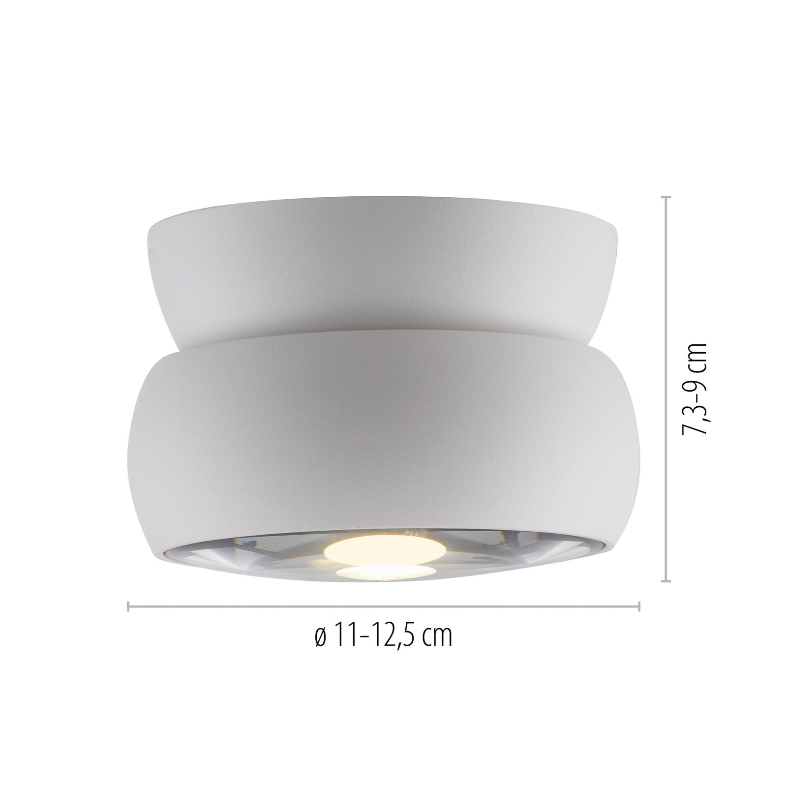 LED takspot Move hvit dimbar svingbar Ø12 cm 12W detalj