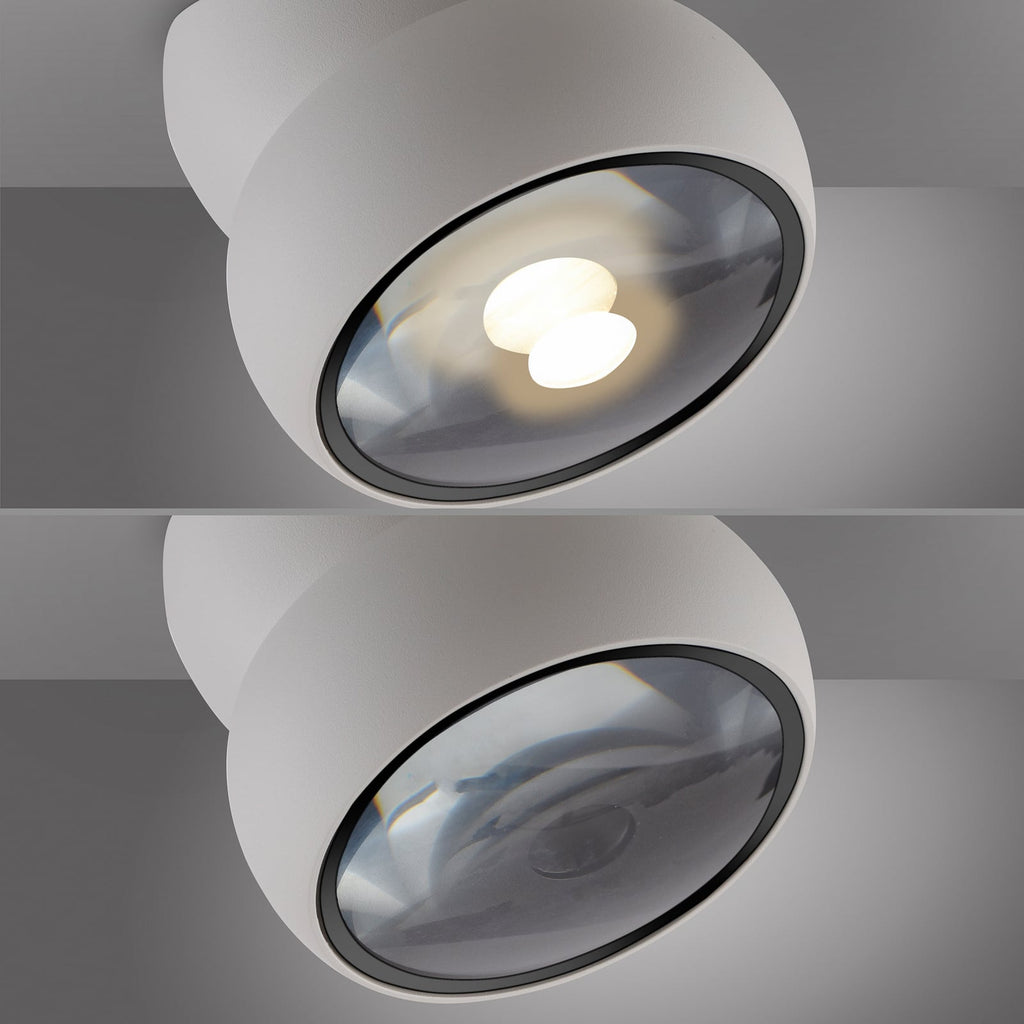LED takspot Move hvit dimbar svingbar Ø12 cm 12W nærbilde av lyskilde
