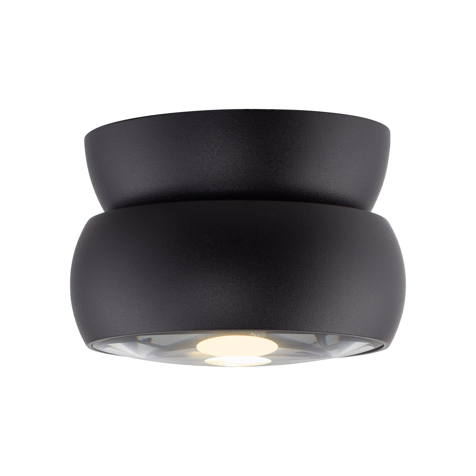LED takspot Move svart dimbar Ø12 cm 12W varmhvit forfra