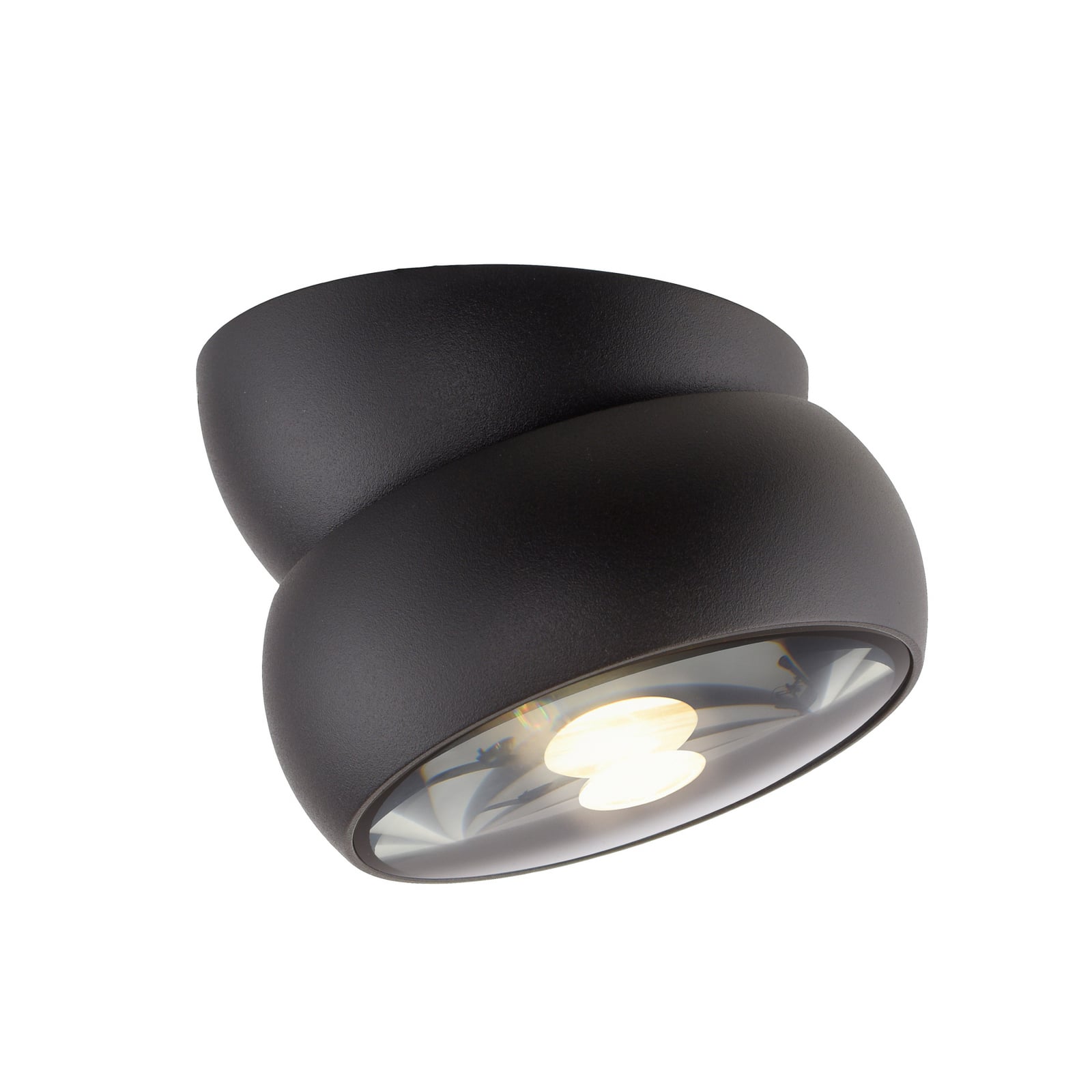 LED takspot Move svart dimbar Ø12 cm 12W varmhvit montert