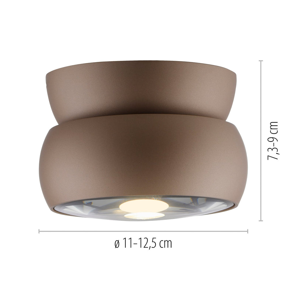 LED takspot Move svingbar bronse detalj